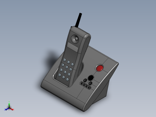 无绳电话正等轴测缩略图