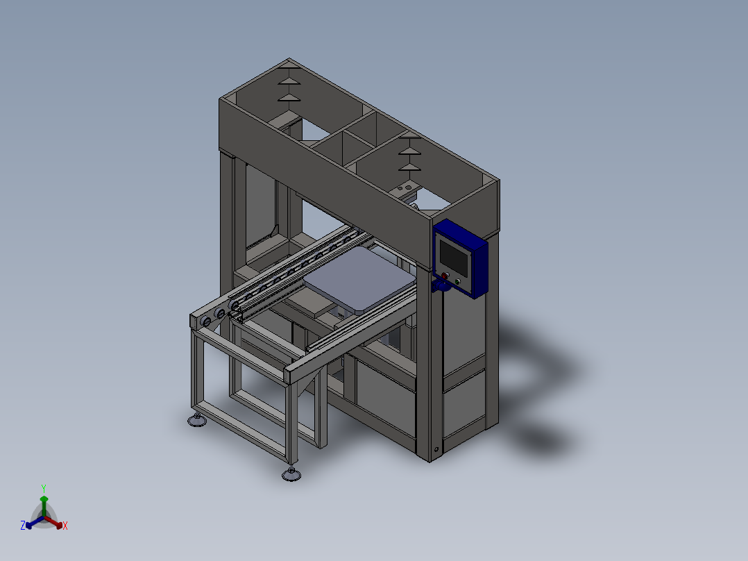 龙门式15T的压力机正等轴测图