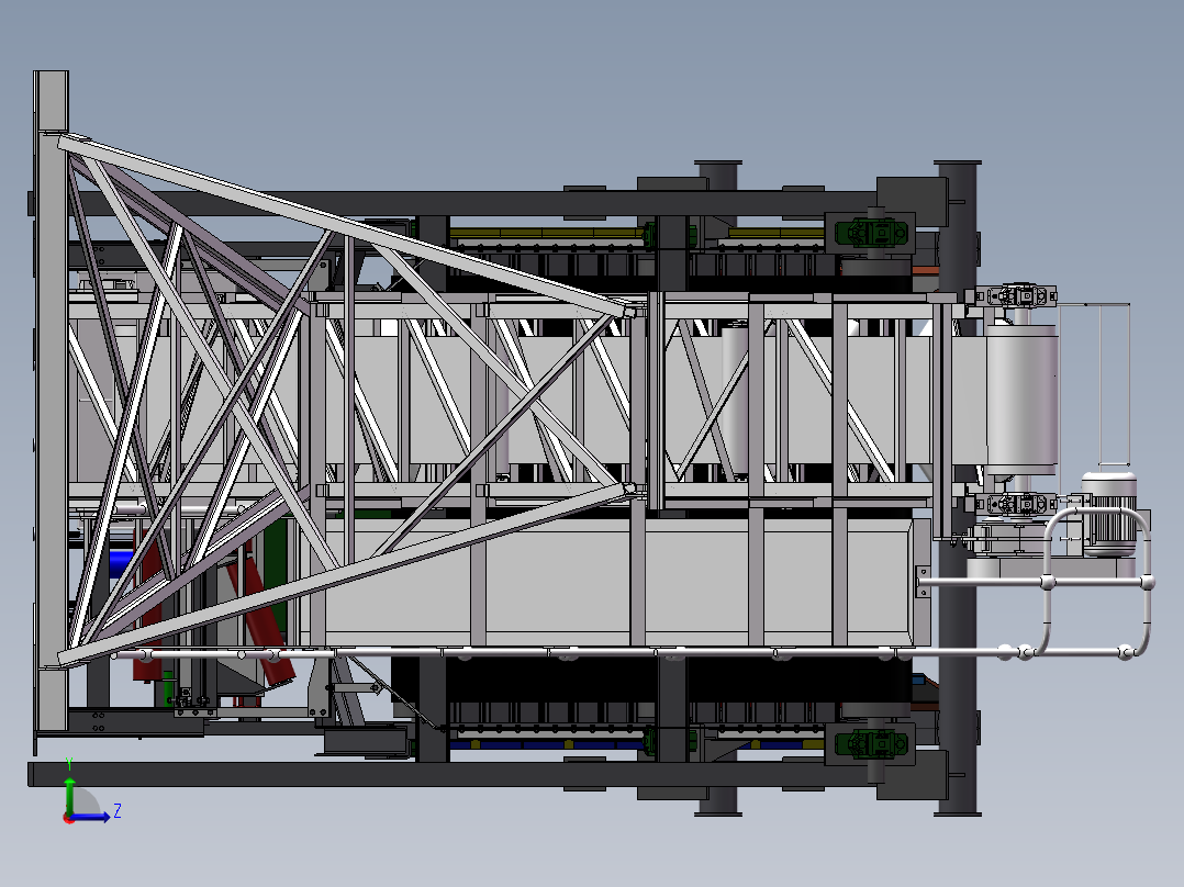 纺织自动化产线sw17左视图