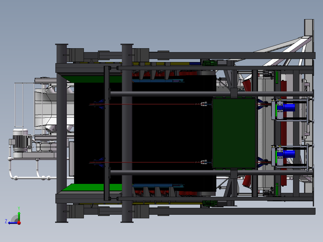 纺织自动化产线sw17右视图