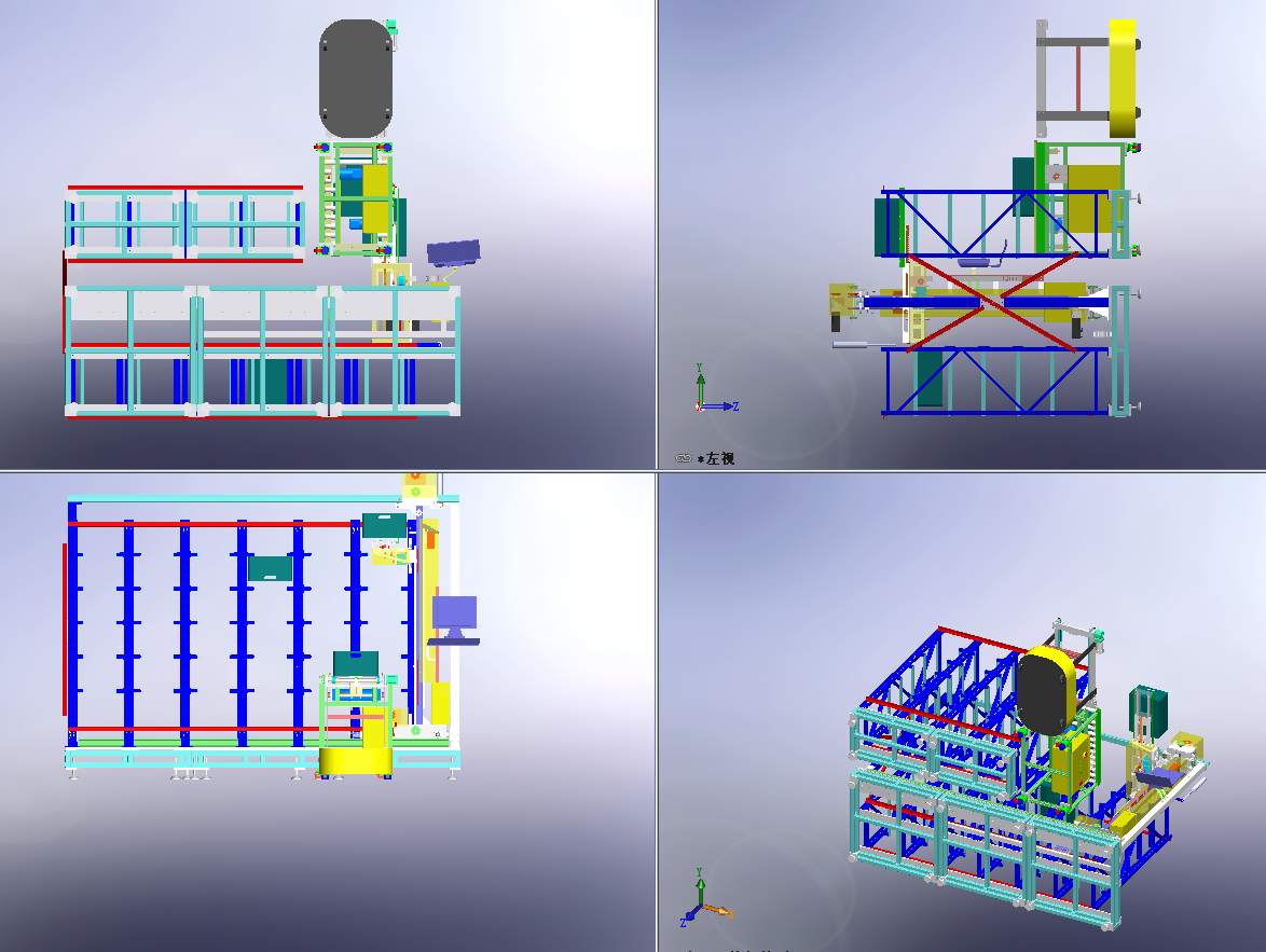 自动化立库仓库3D模型