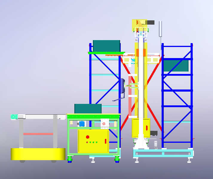 自动化立库仓库3D模型