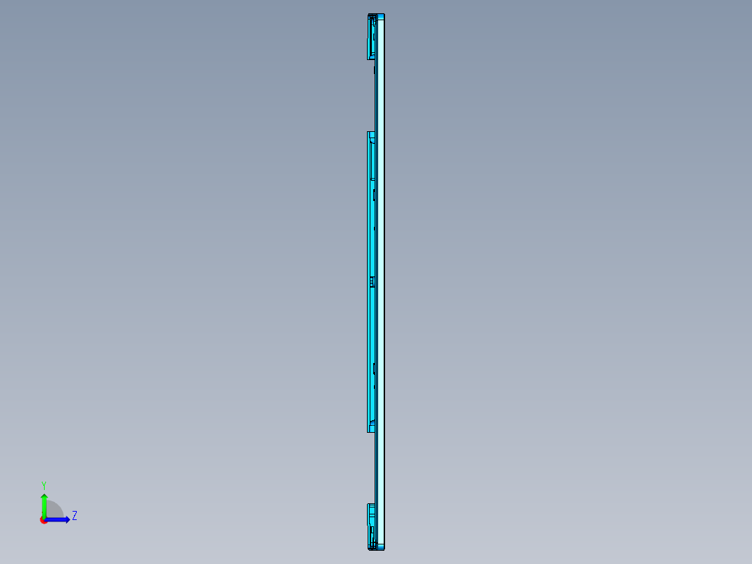 笔记本C壳铣侧孔UG刀路程序模型左视图