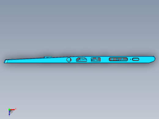 笔记本C壳铣侧孔UG刀路程序模型俯视缩略图