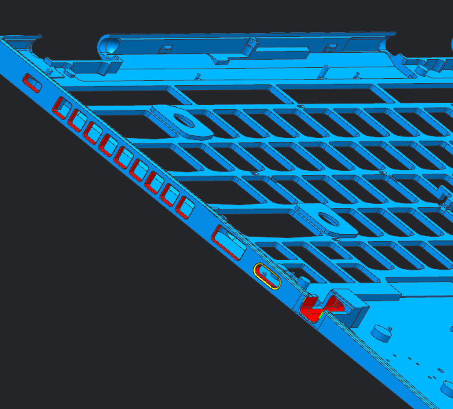 笔记本C壳铣侧孔UG刀路程序模型