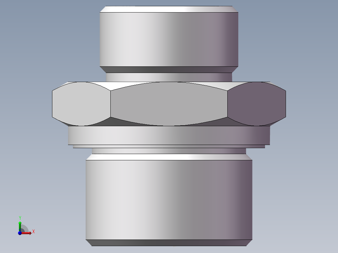 英制管螺纹ED密封、1CB-22-12WD前视图