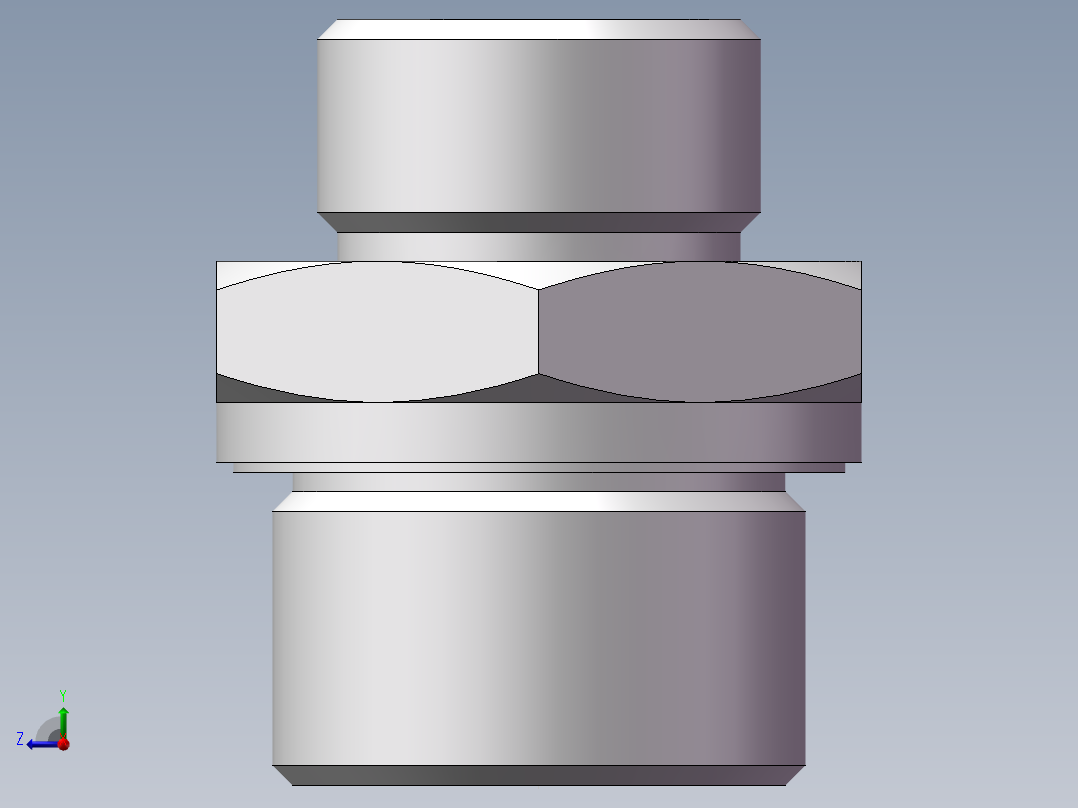 英制管螺纹ED密封、1CB-22-12WD右视图