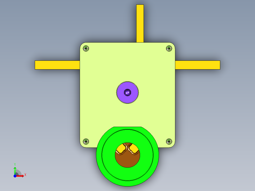 迷你风扇浇铸成型模设计前视图