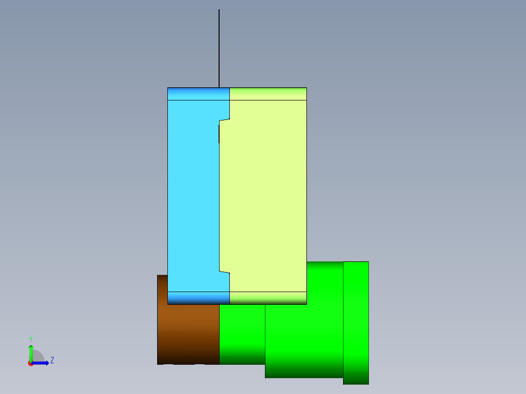 迷你风扇浇铸成型模设计左视图