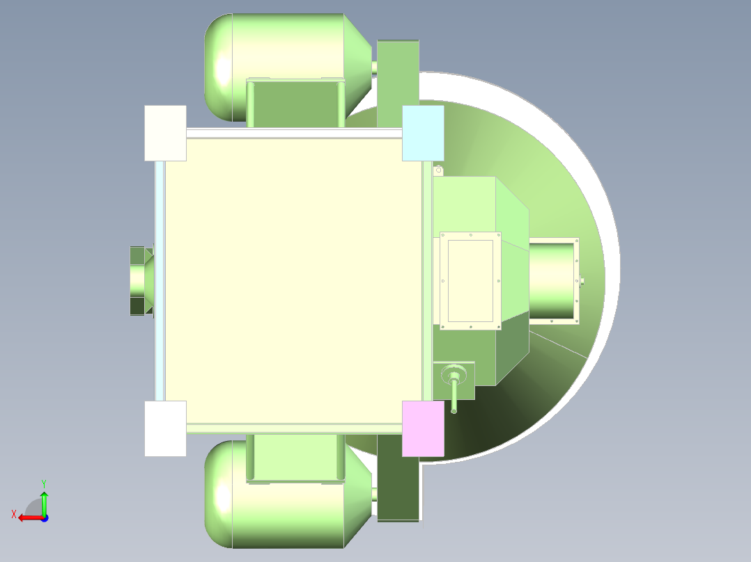 M50 小型饲料粉碎混合机后视图