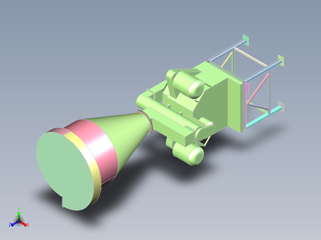 M50 小型饲料粉碎混合机正等轴测图