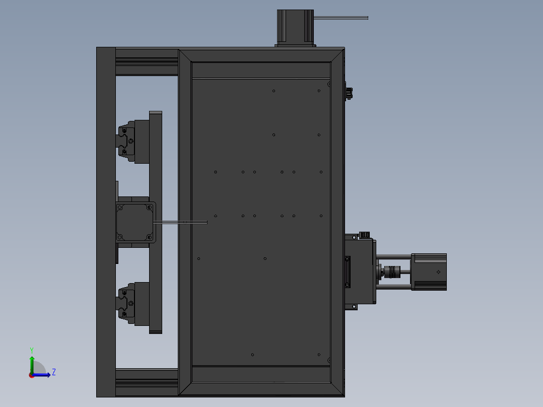 数控雕刻机(打标机)左视图