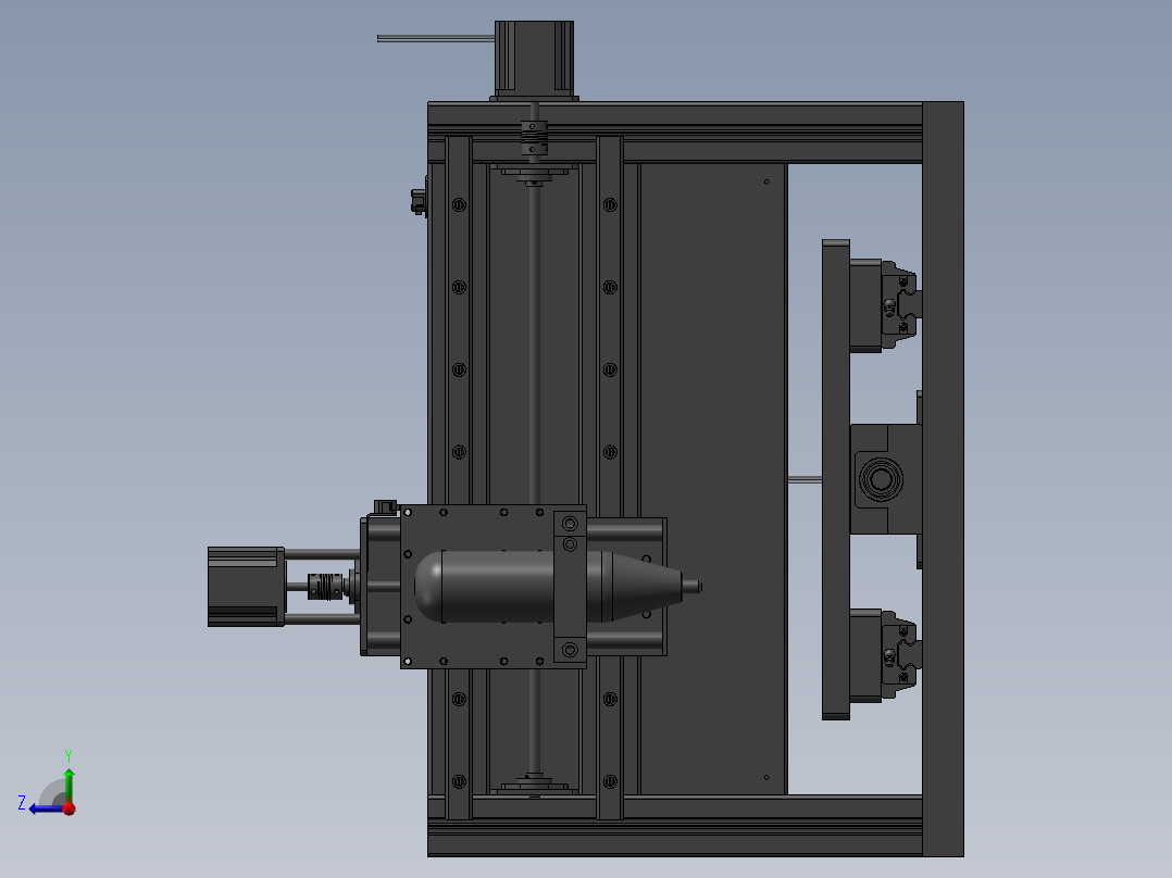 数控雕刻机(打标机)右视图