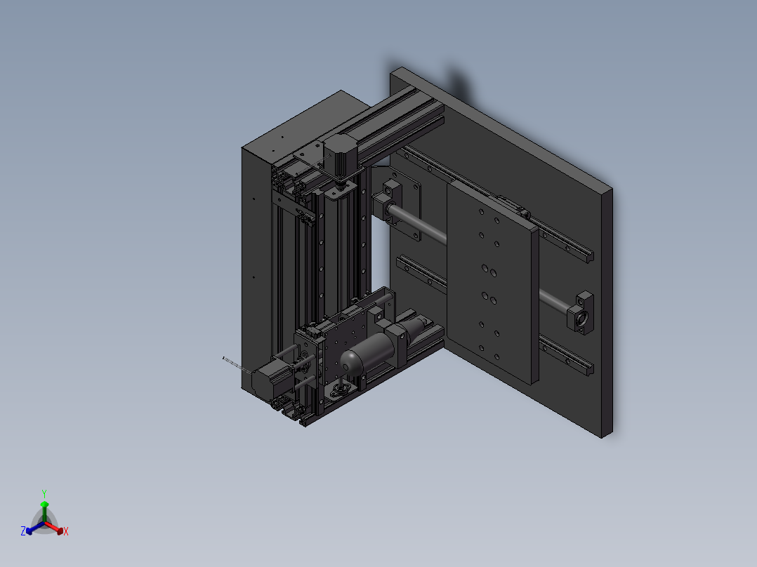 数控雕刻机(打标机)正等轴测图
