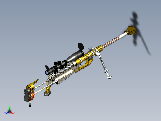 手枪左轮冲锋枪老式狙击步枪设计3D图纸sniper STP DWG
