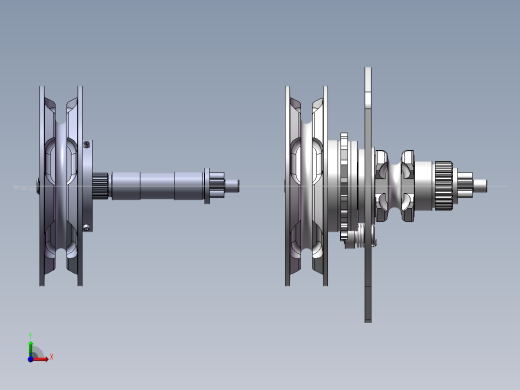 手拉葫芦轮轴组件前视缩略图