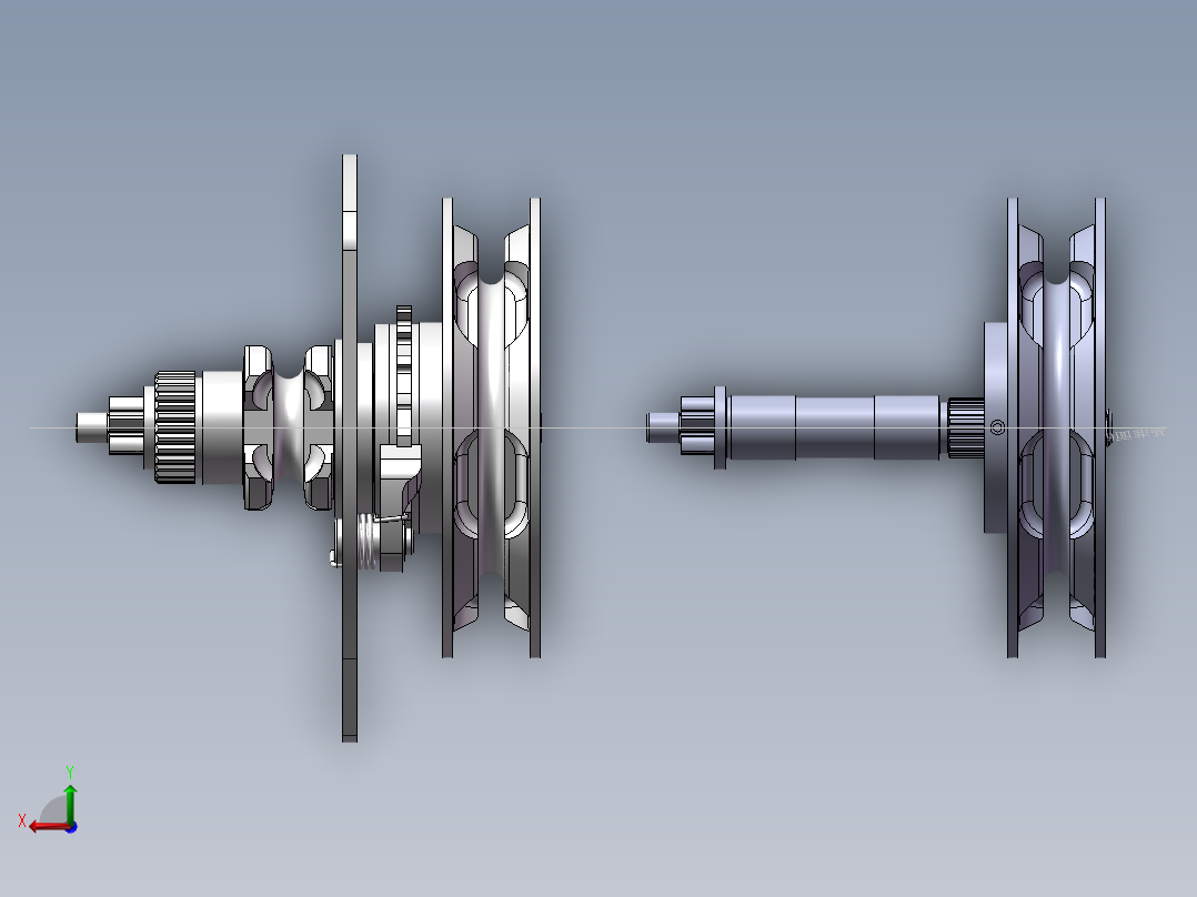 手拉葫芦轮轴组件后视图