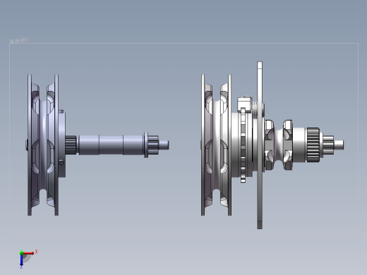 手拉葫芦轮轴组件俯视缩略图