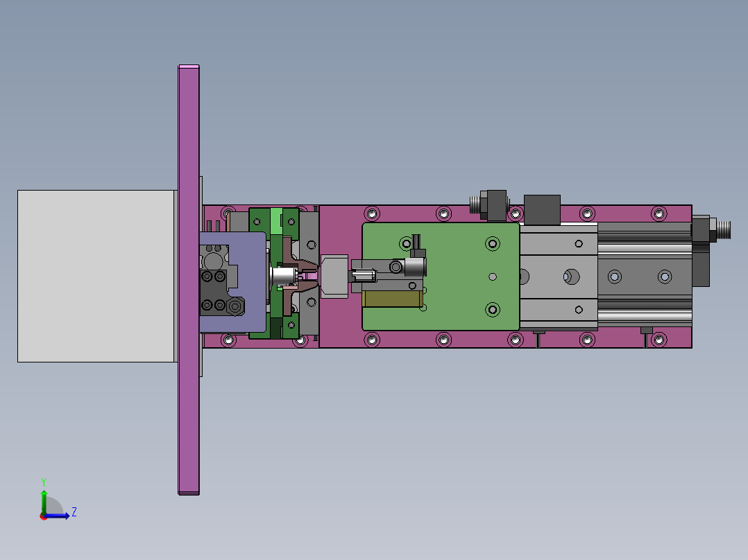 微型电机定子压装模具左视图