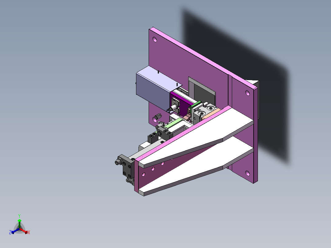 微型电机定子压装模具正等轴测图