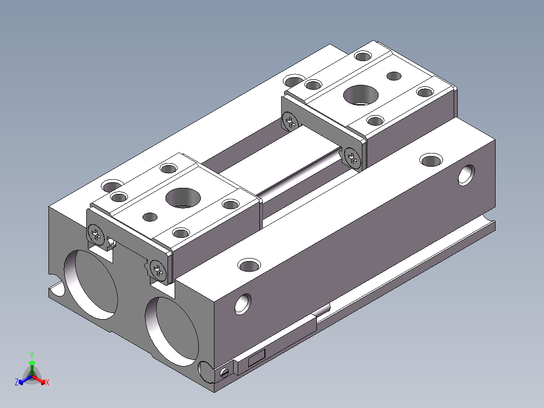 气缸HDF12-24-SD2正等轴测图