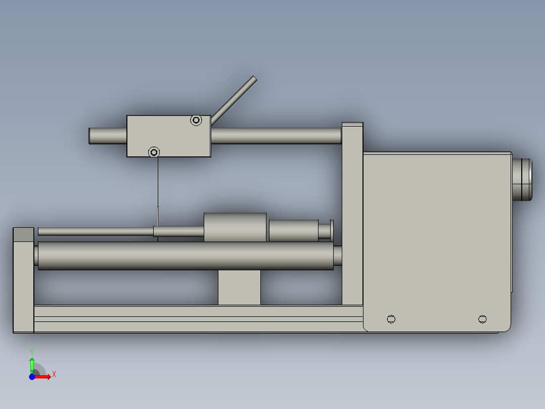 电机转子轴径向跳动检测系统前视图