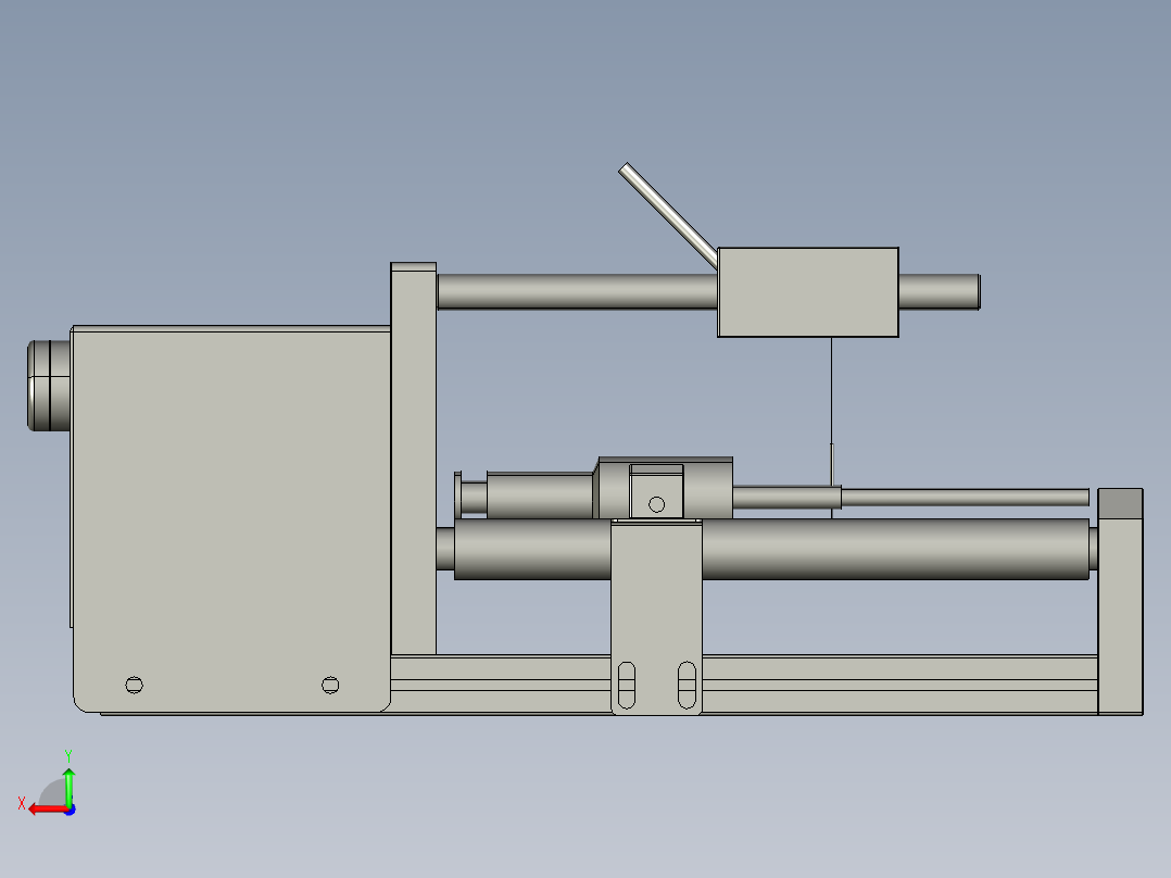 电机转子轴径向跳动检测系统后视图