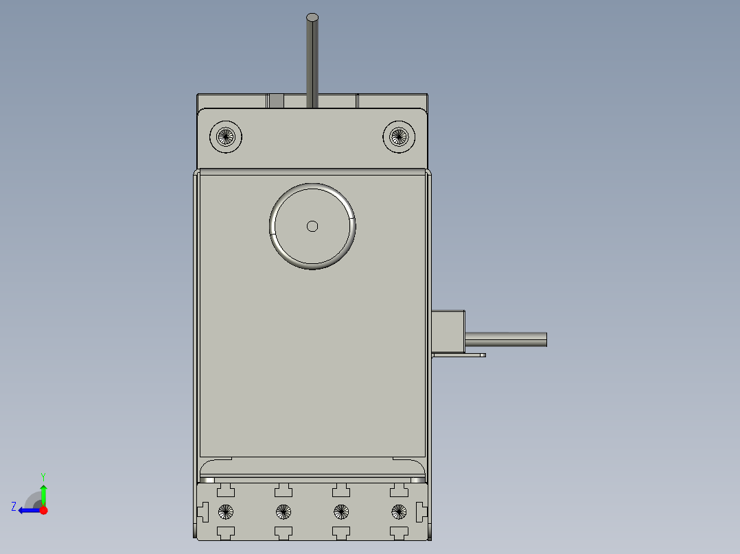 电机转子轴径向跳动检测系统右视图