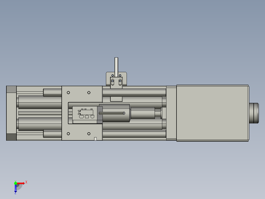 电机转子轴径向跳动检测系统俯视图