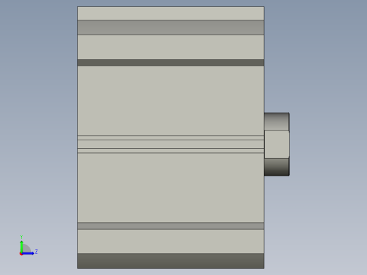 气缸自动化装配生产设备设计-CDQ2B100-35D-A73L2左视缩略图