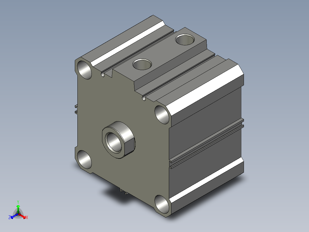 气缸自动化装配生产设备设计-CDQ2B100-35D-A73L2正等轴测图