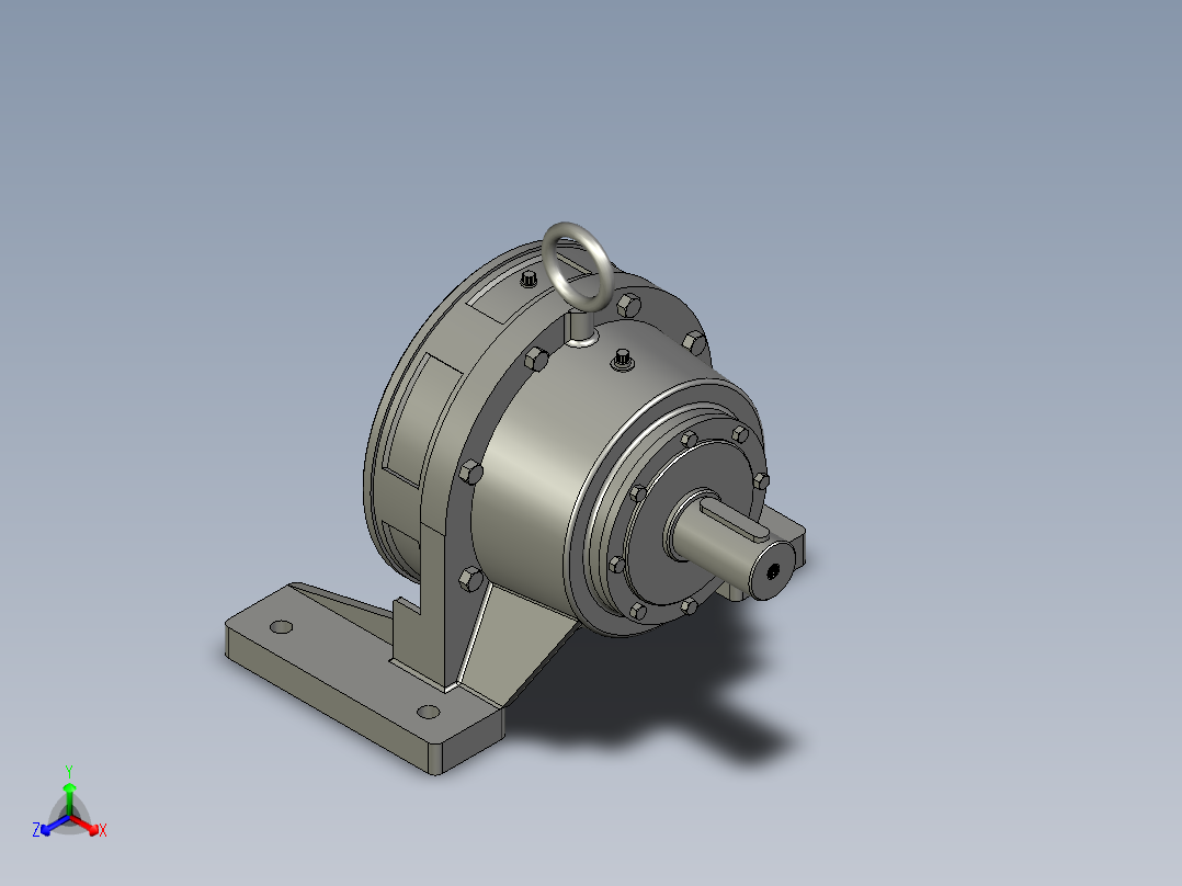BWY单级摆线针轮减速机正等轴测图