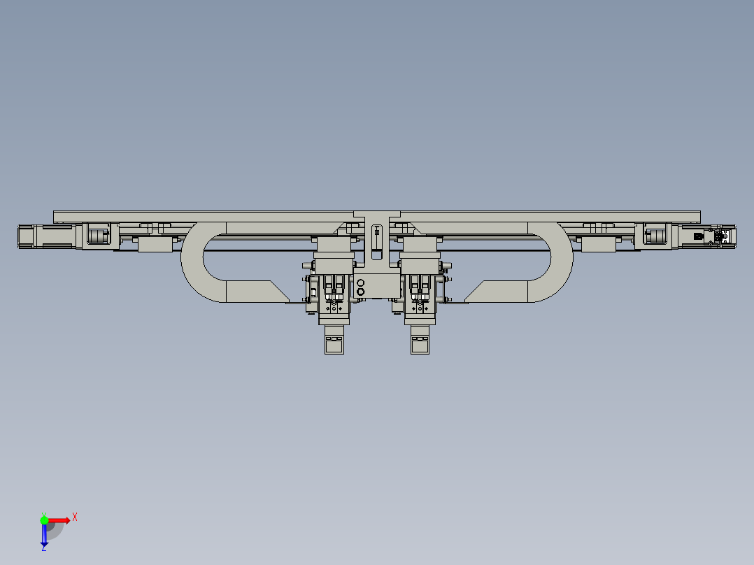 取料的模组总装配俯视图