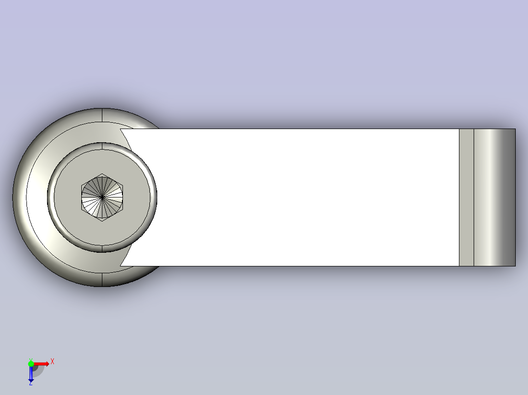 橙色固定把手-M6-25俯视图