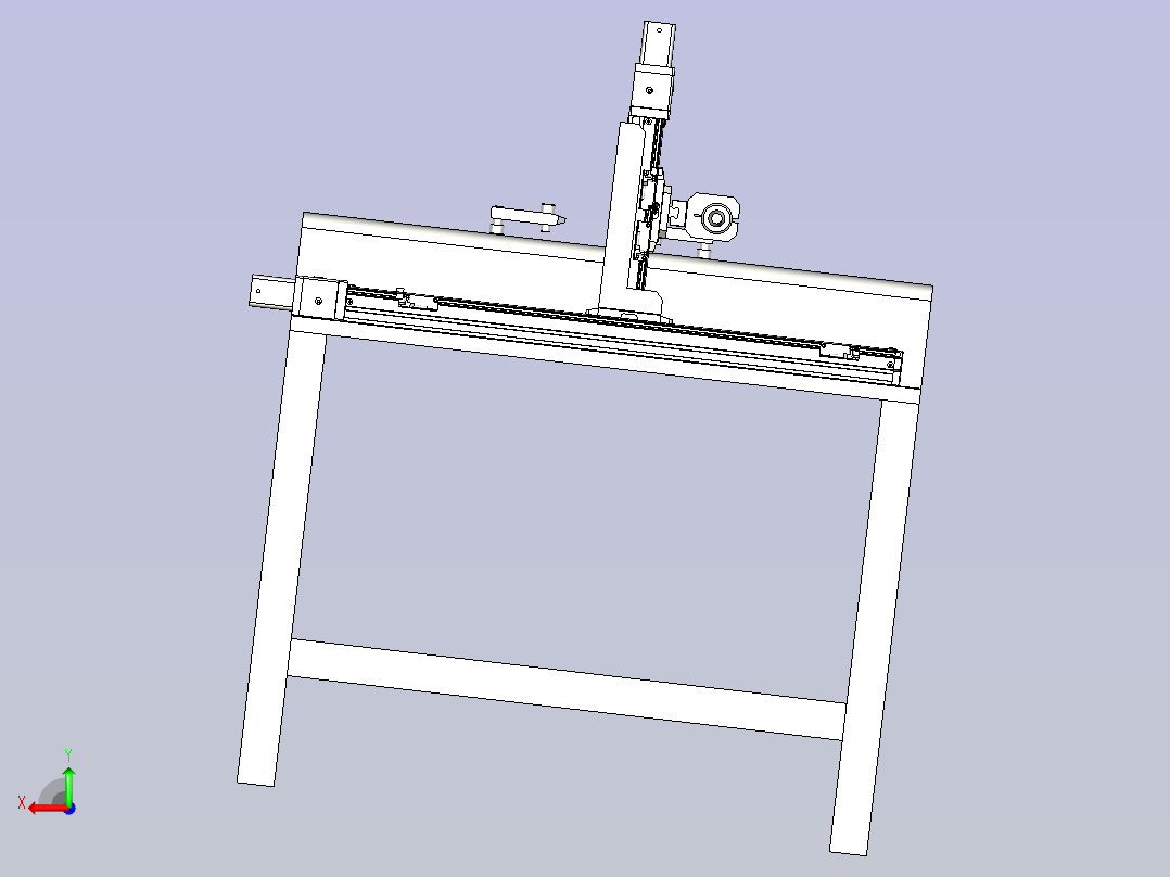 侧孔攻牙设备3D模型后视图