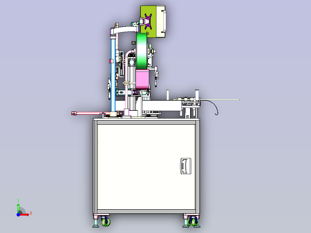 全自动绕线扎线机设备3D模型前视图