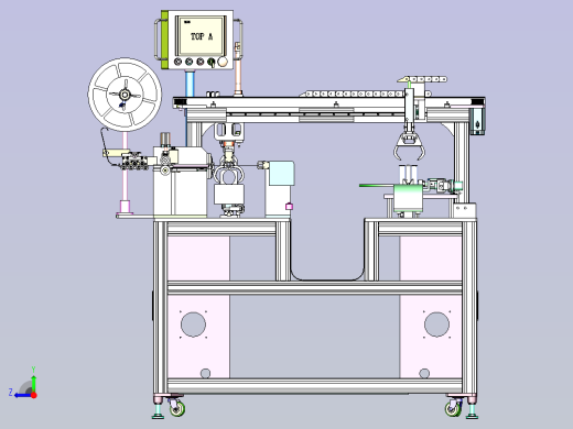 全自动绕线扎线机设备3D模型右视缩略图
