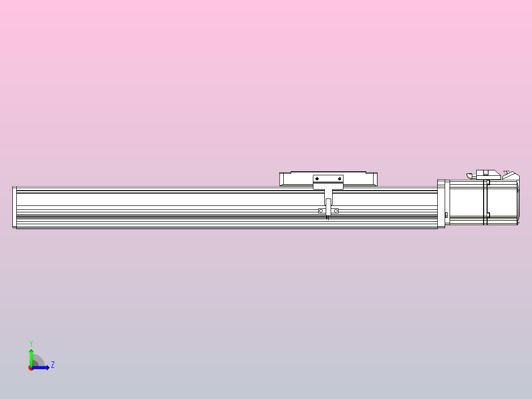 滚珠丝杠直线轴带导轨全封闭TPA-HCR-105D-1610C-L300-M-Y-P40-N3左视图