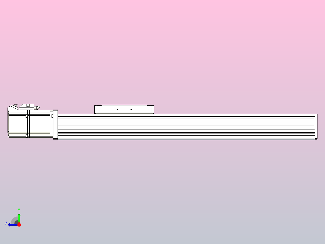 滚珠丝杠直线轴带导轨全封闭TPA-HCR-105D-1610C-L300-M-Y-P40-N3右视图