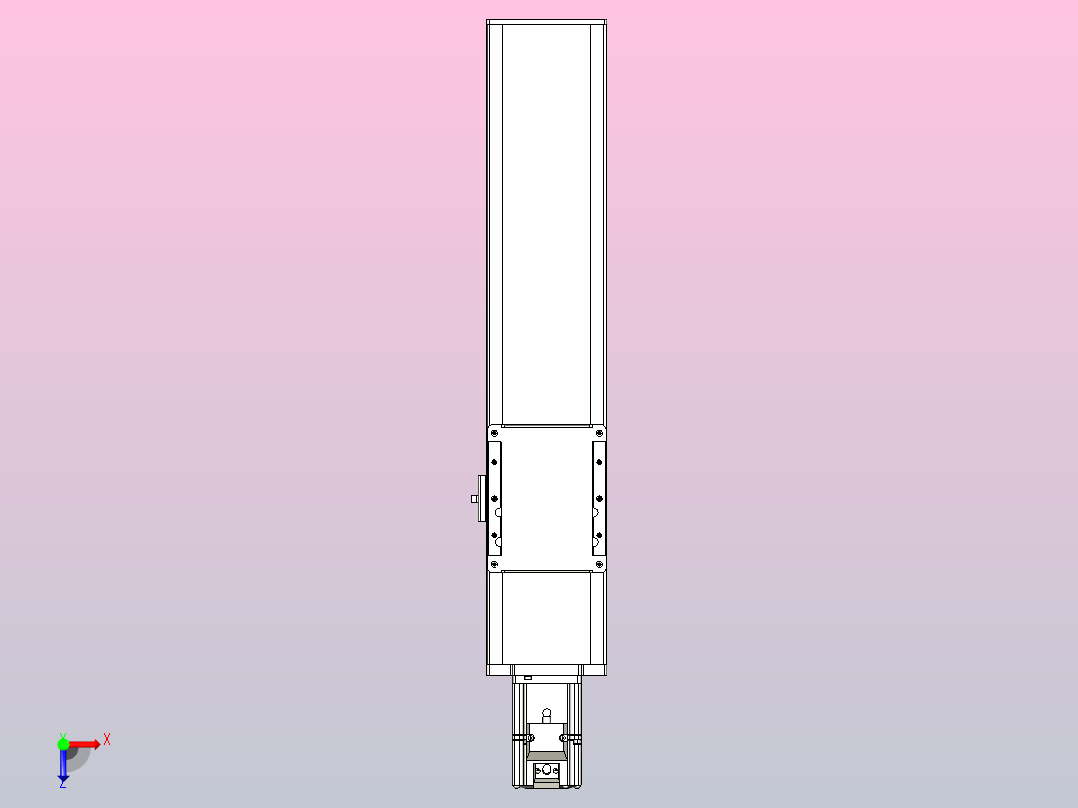 滚珠丝杠直线轴带导轨全封闭TPA-HCR-105D-1610C-L300-M-Y-P40-N3俯视图