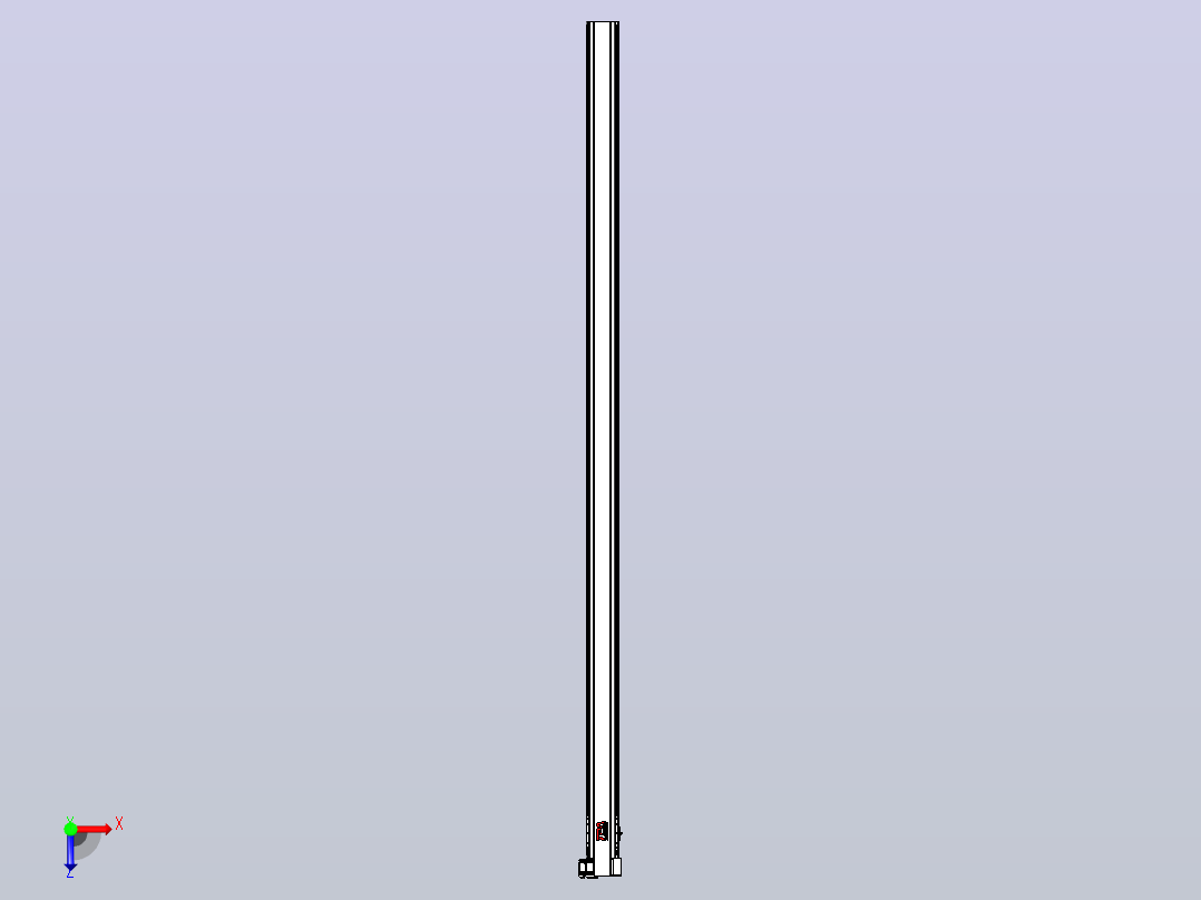 皮带直线轴半封闭可选导轨TPA-HNB-120D-110-L2900-RP-C-P40-N3俯视图