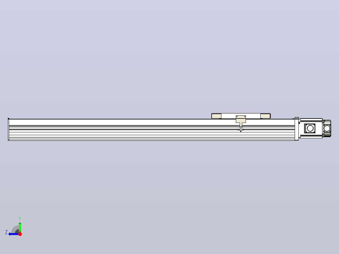 滚珠丝杠直线轴带导轨全封闭TPA-HCR-220D-3210C-L1000-M-C-P1K-N3右视图