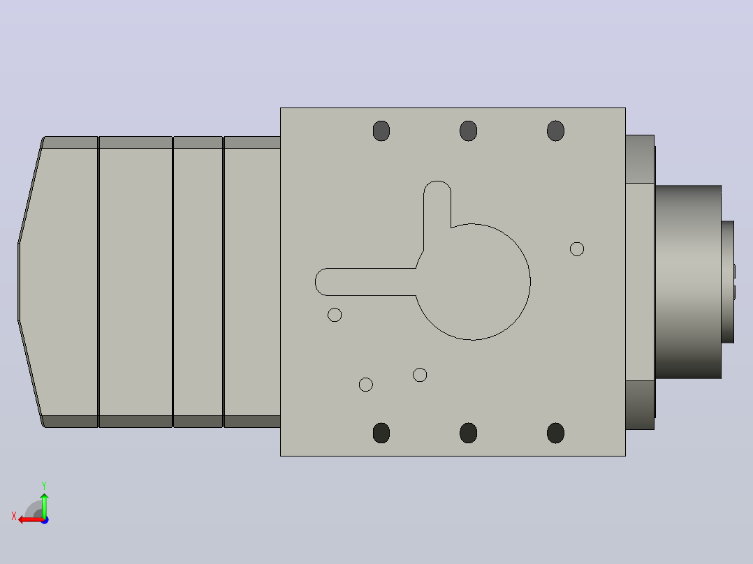 ES9085B-HSK-F63自动换刀电主轴[ES9085B-12-12KW-HSK-F63]后视图