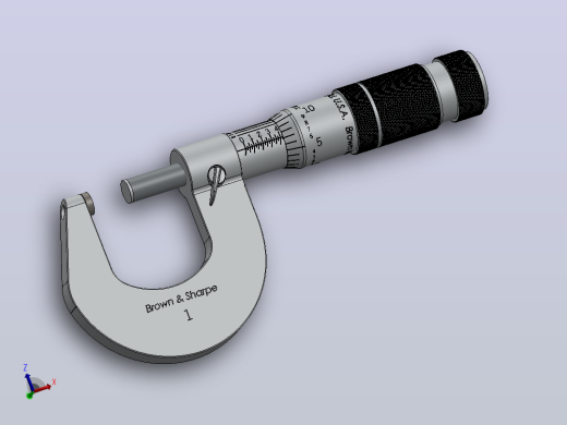 千分尺micrometer-27839-模型格式为 sw x_t