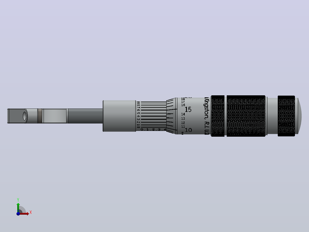 千分尺micrometer-27839-模型格式为 sw x_t前视图