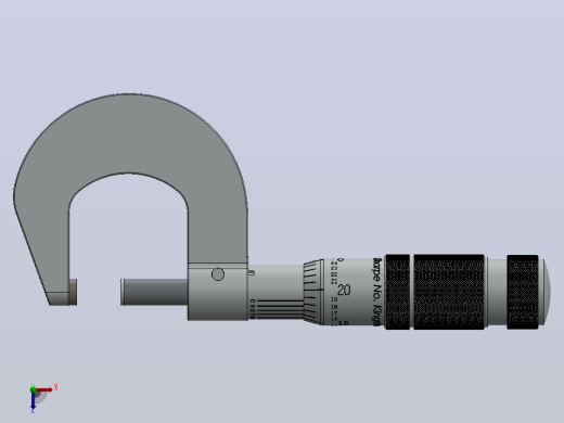 千分尺micrometer-27839-模型格式为 sw x_t俯视缩略图