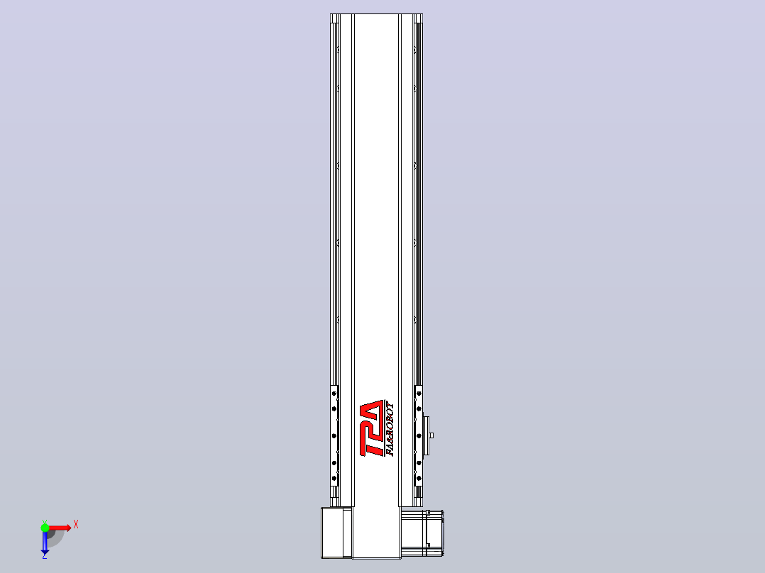 皮带直线轴半封闭可选导轨TPA-HNB-120D-110-L400-LP-C-P40-N3俯视图