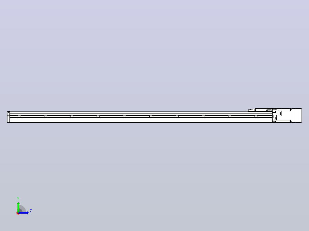 滚珠丝杠直线轴内置导轨TPA-GCR-150-2010C-L1350-MR-M75-N3左视图