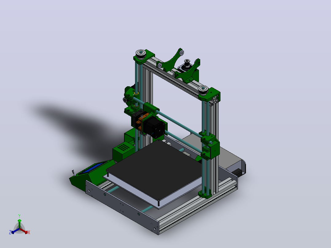 3d打印机设计正等轴测图