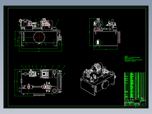 多功能棒料折弯液压系统（CAD+说明书）